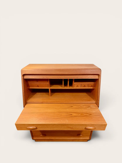 Vintage MCM Dyrlund Teak Secretary Desk and Vanity, Denmark, 1960s
