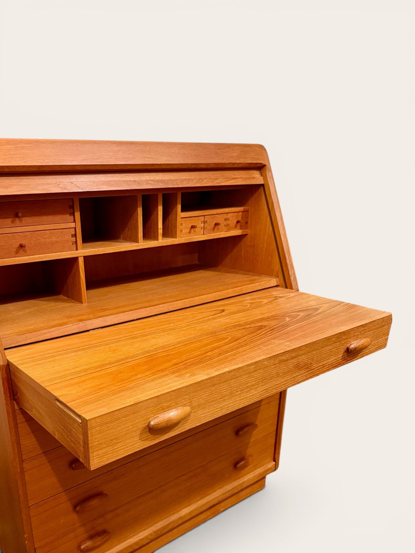 Vintage MCM Dyrlund Teak Secretary Desk and Vanity, Denmark, 1960s