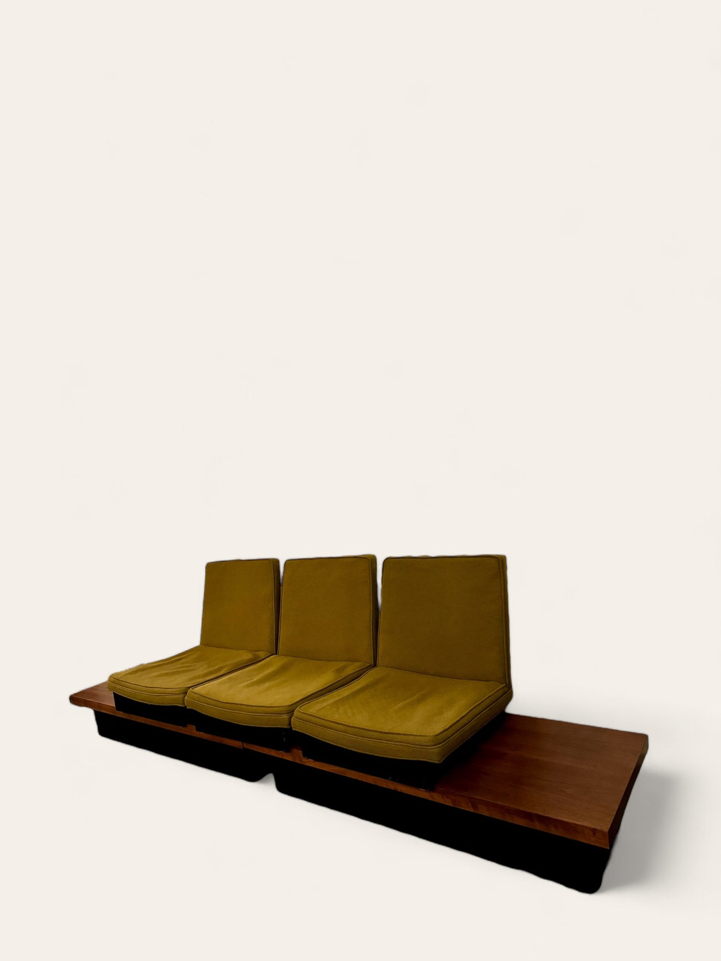 Rare and Original 1967 Milo Baughman for Thayer Coggin Modular Bench Style Platform Sofa Set with Three Seats