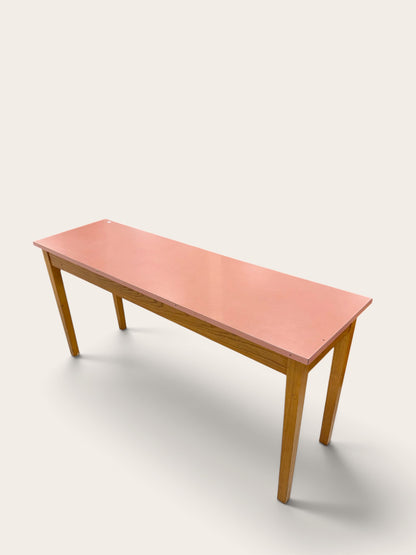 Vintage Pink School Desk / Console Table