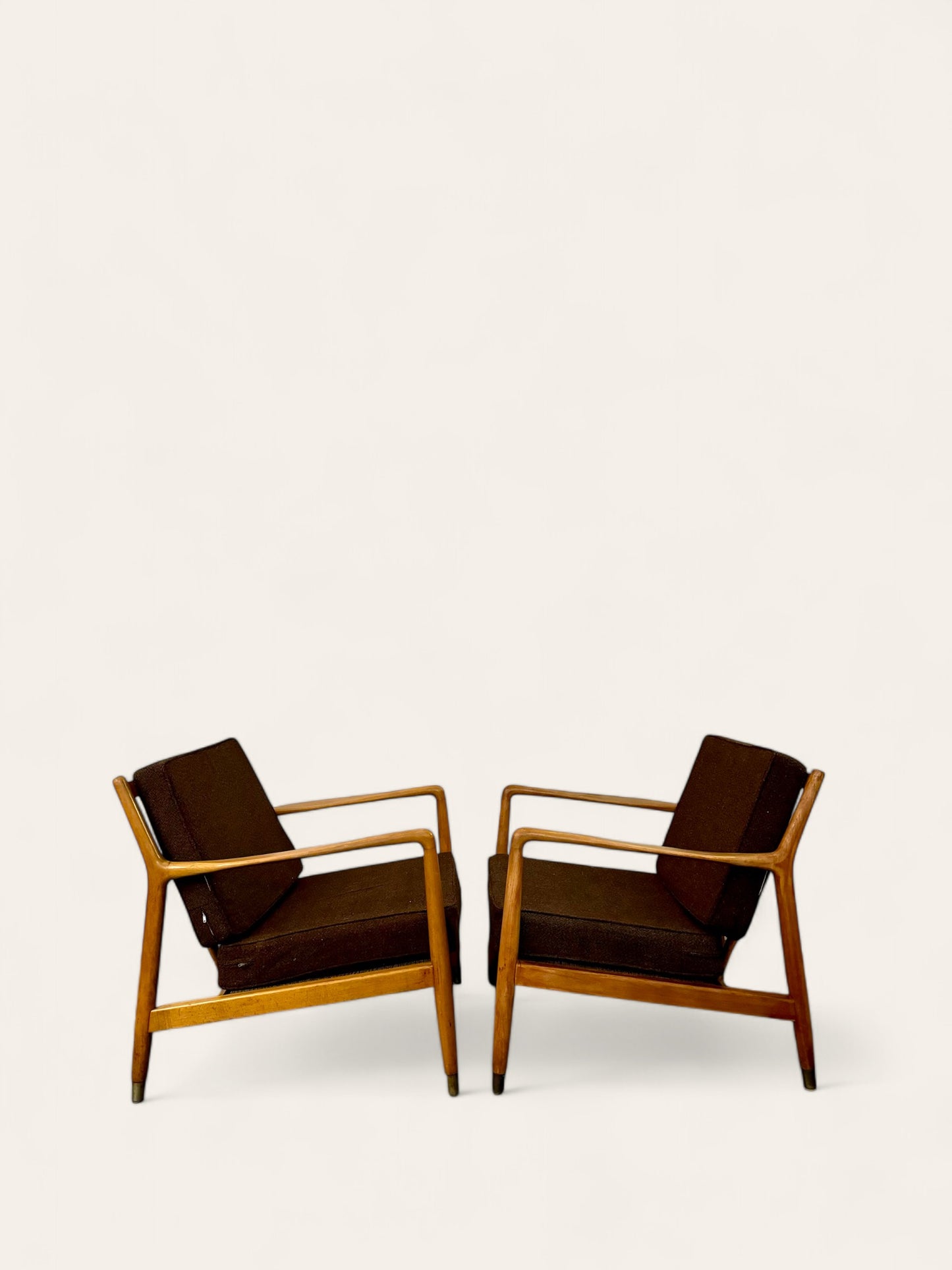 Vintage MCM 1950s Folke Ohlsson for Dux of Sweden Lounge Chairs - Matching Pair!