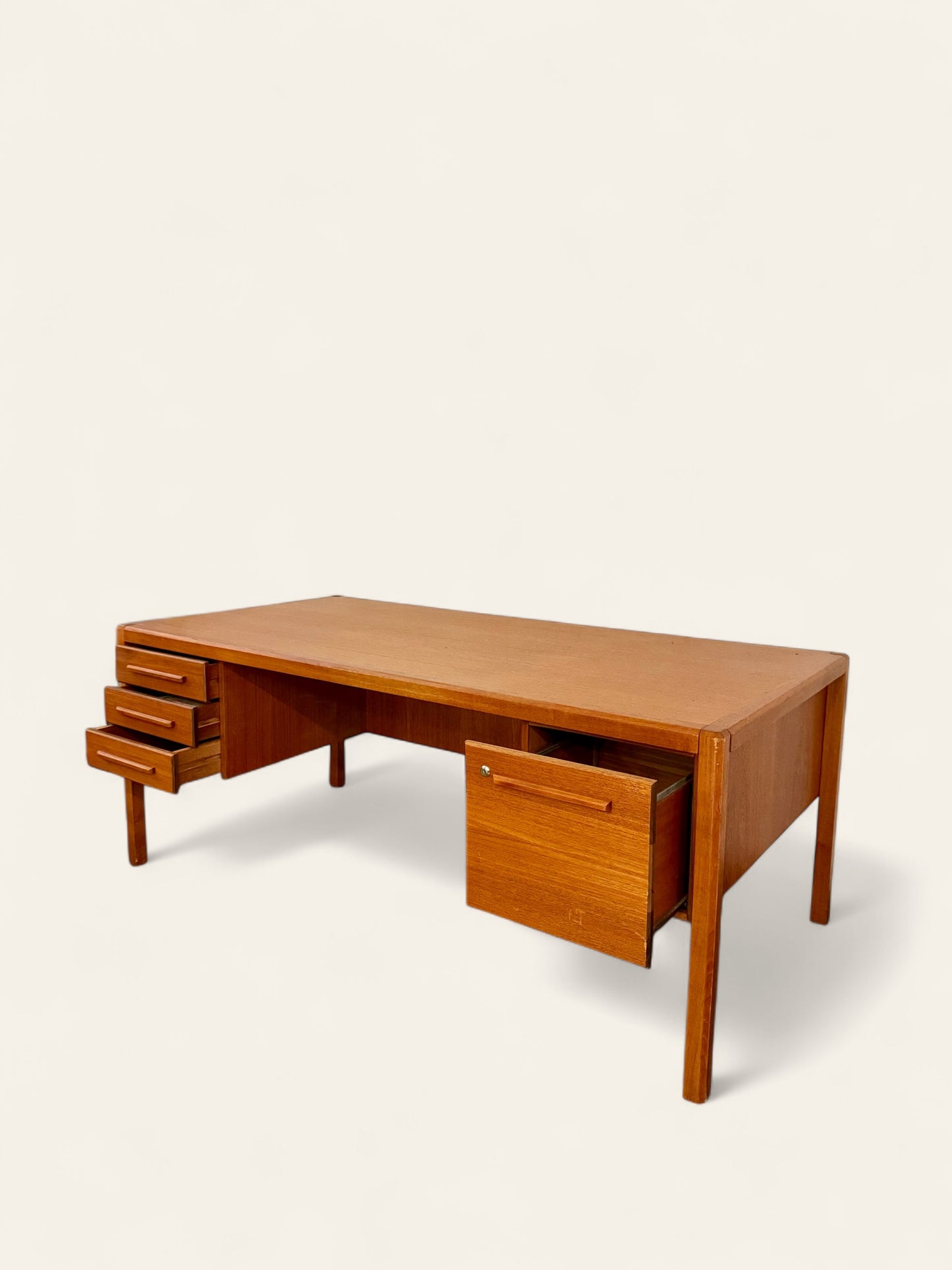 Vintage MCM Danish Teak Executive Desk