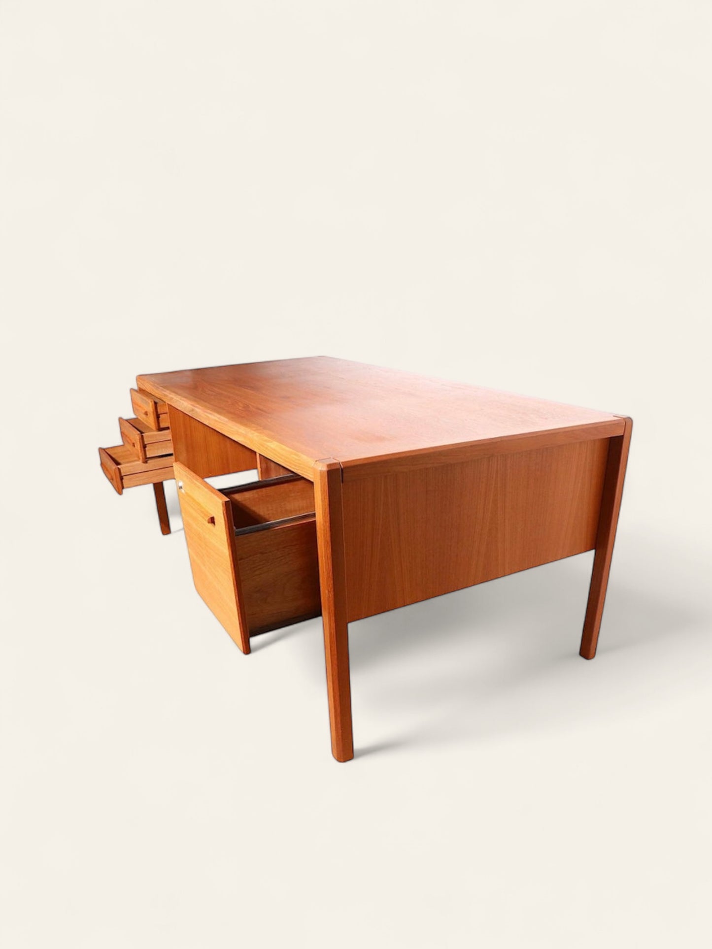 Vintage MCM Danish Teak Executive Desk