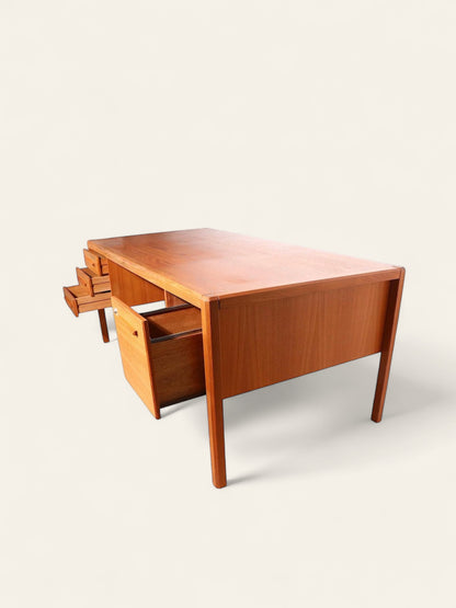 Vintage MCM Danish Teak Executive Desk