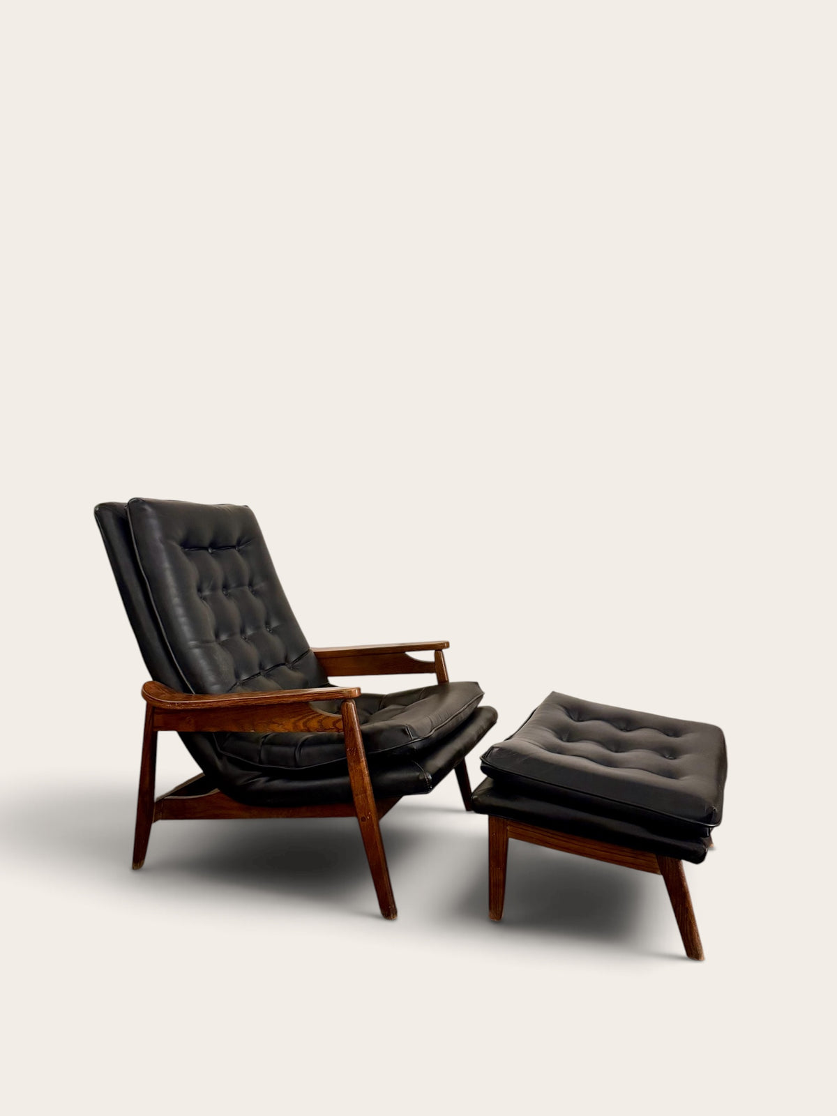 Vintage MCM Milo Baughman Lounge Chair + Ottoman for James Inc.