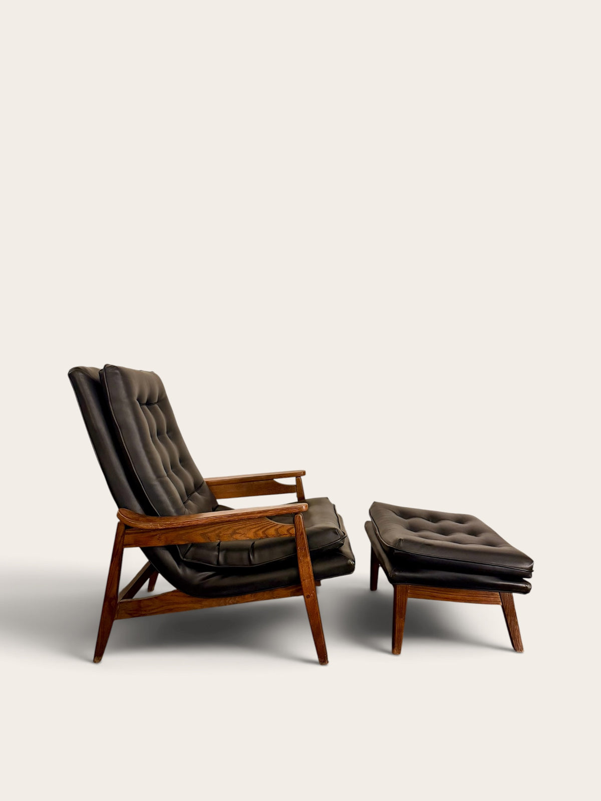Vintage MCM Milo Baughman Lounge Chair + Ottoman for James Inc.