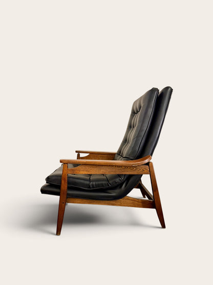 Vintage MCM Milo Baughman Lounge Chair + Ottoman for James Inc.