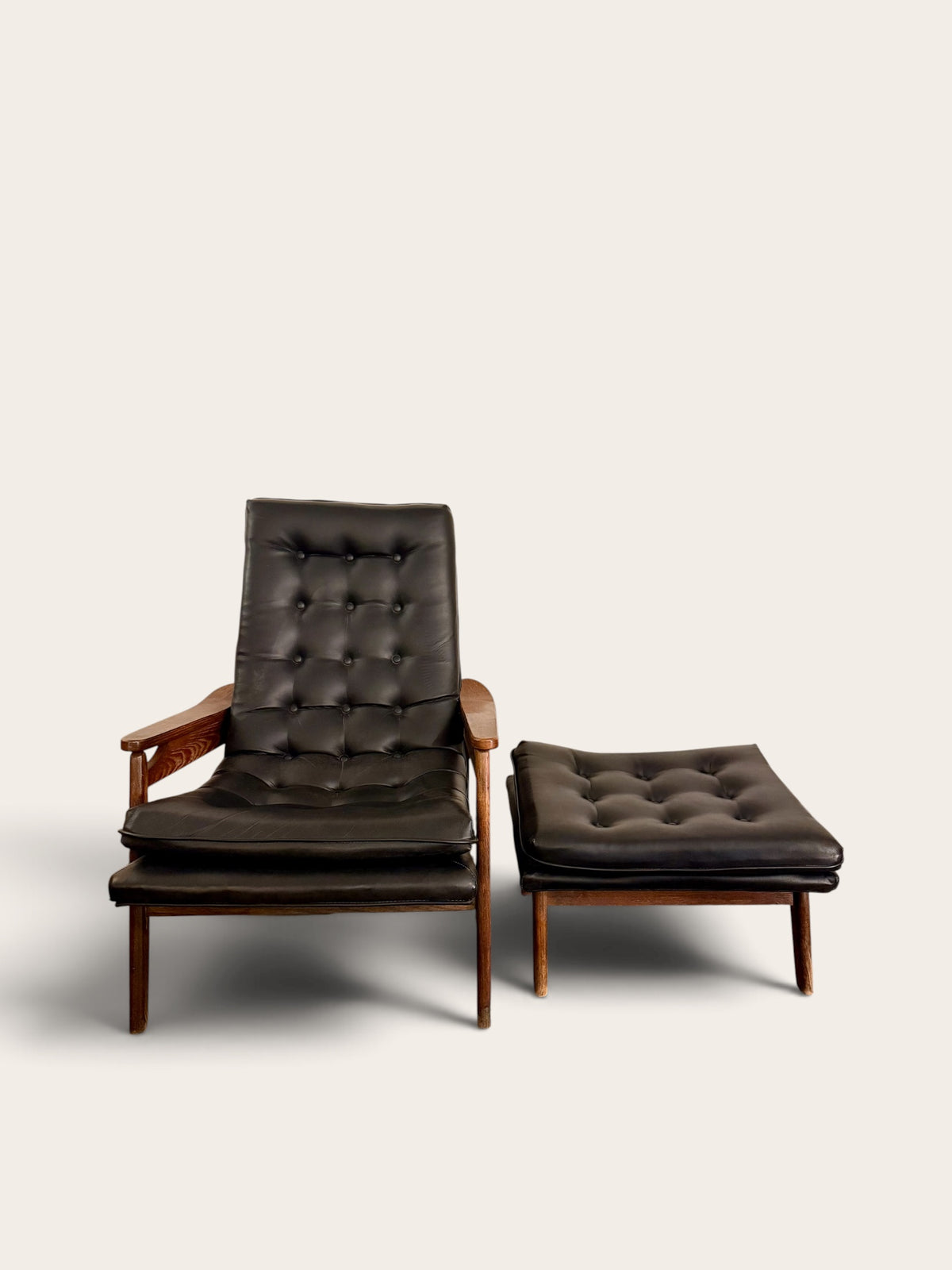 Vintage MCM Milo Baughman Lounge Chair + Ottoman for James Inc.