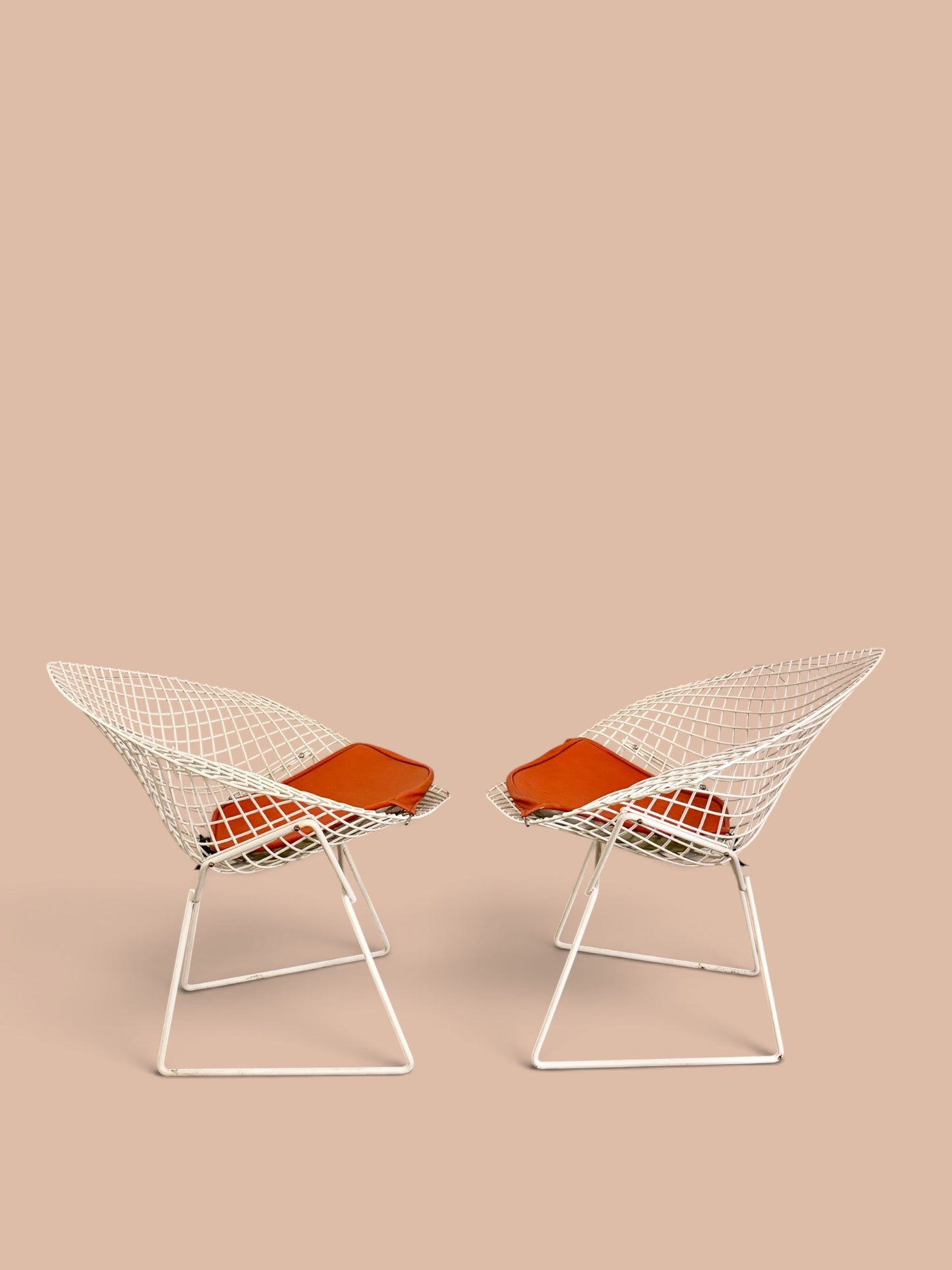 1960s Vintage Original Harry Bertoia Diamond Chairs for Knoll — Pair