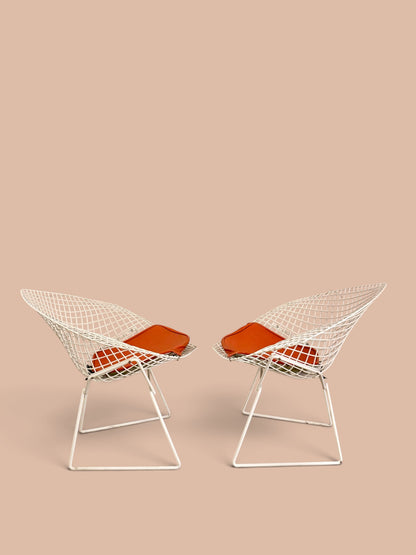 1960s Vintage Original Harry Bertoia Diamond Chairs for Knoll — Pair