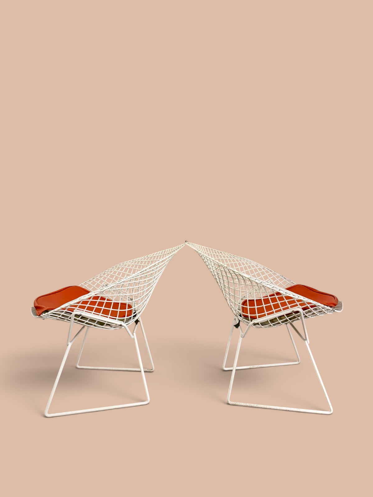 1960s Vintage Original Harry Bertoia Diamond Chairs for Knoll — Pair