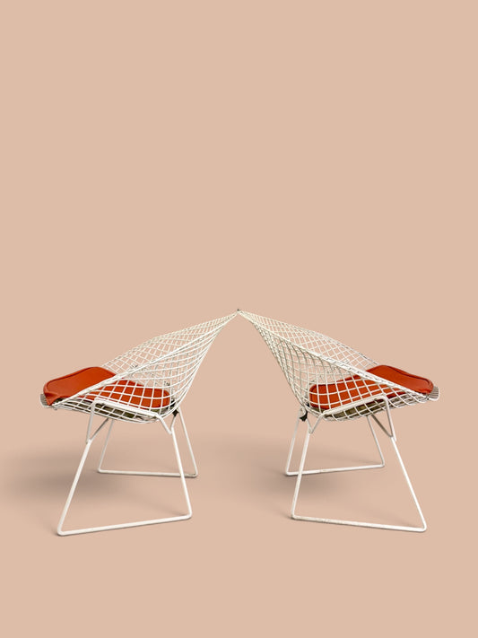 1960s Vintage Original Harry Bertoia Diamond Chairs for Knoll — Pair