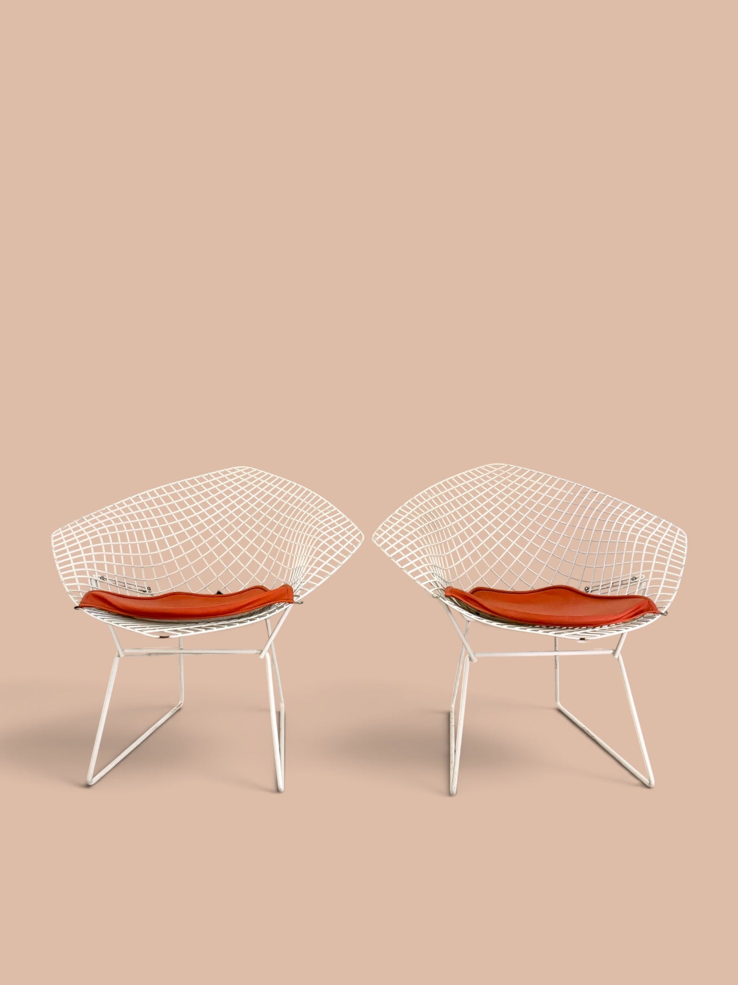 1960s Vintage Original Harry Bertoia Diamond Chairs for Knoll — Pair