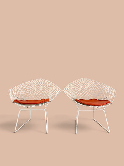 1960s Vintage Original Harry Bertoia Diamond Chairs for Knoll — Pair