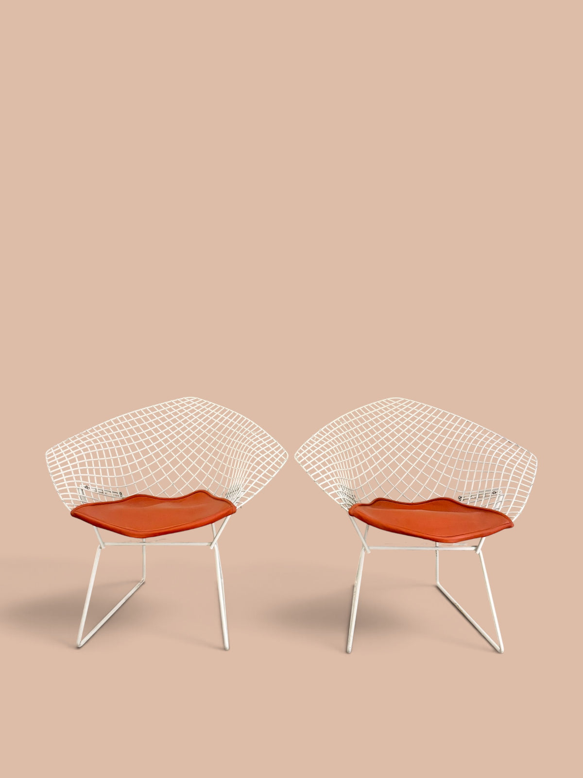 1960s Vintage Original Harry Bertoia Diamond Chairs for Knoll — Pair