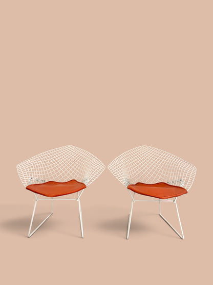 1960s Vintage Original Harry Bertoia Diamond Chairs for Knoll — Pair