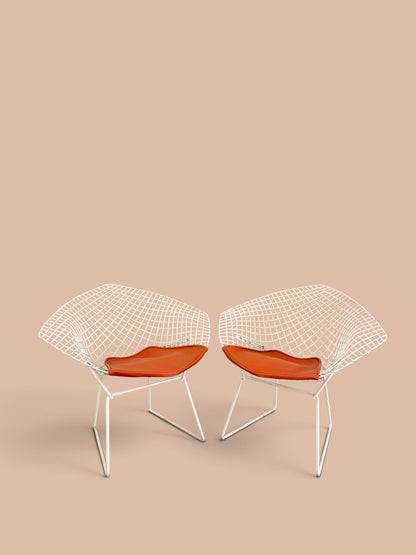 1960s Vintage Original Harry Bertoia Diamond Chairs for Knoll — Pair
