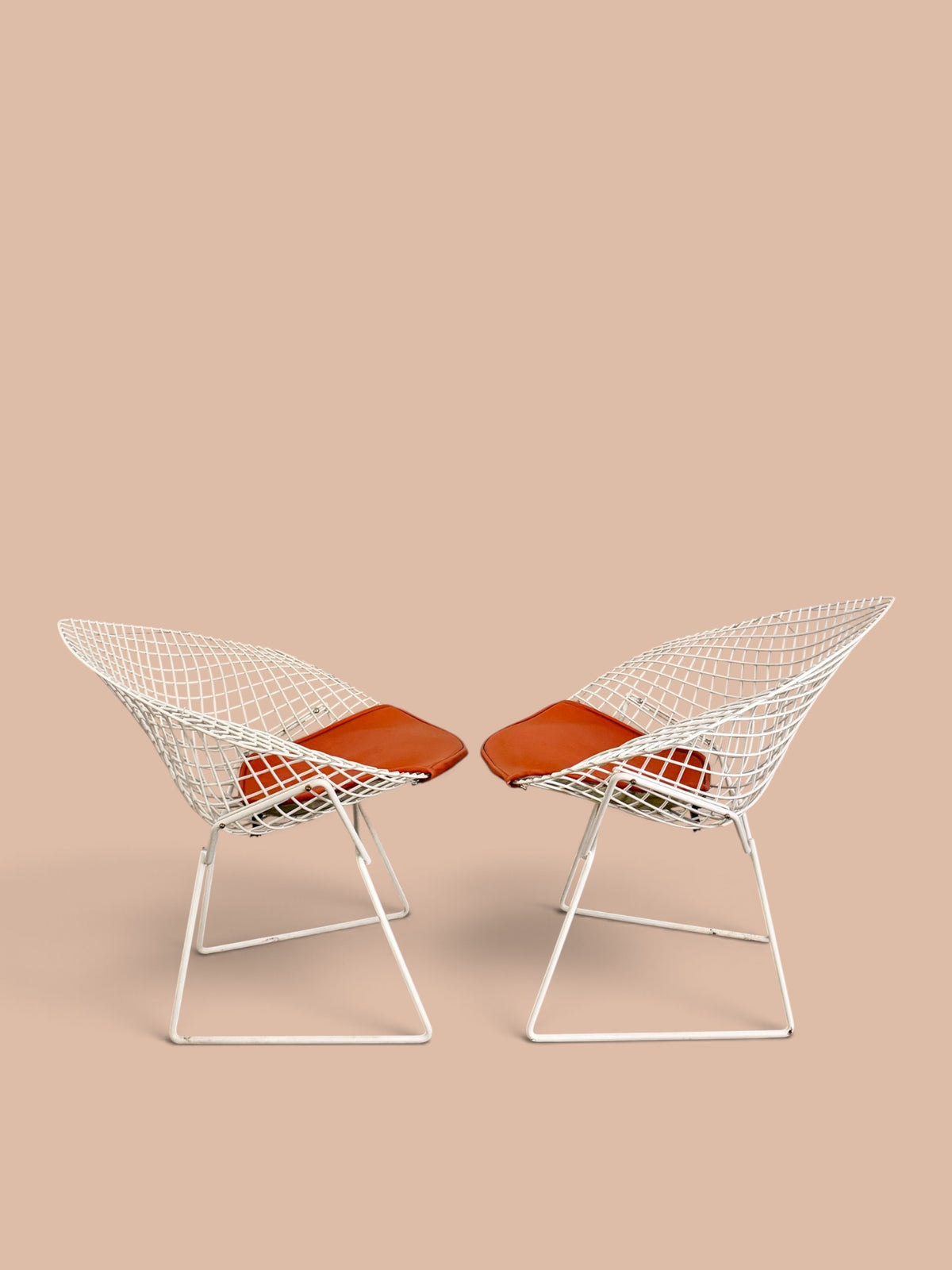 1960s Vintage Original Harry Bertoia Diamond Chairs for Knoll — Pair