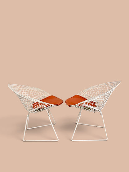 1960s Vintage Original Harry Bertoia Diamond Chairs for Knoll — Pair