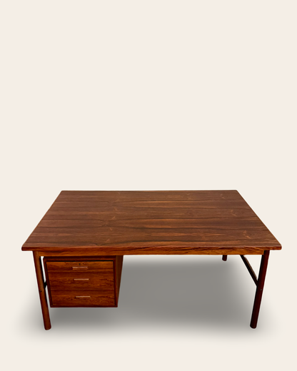 Vintage MCM Danish 1960s Brazilian Rosewood Executive Desk