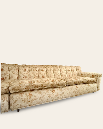 1960s Vintage MCM Floral Sectional Sofa