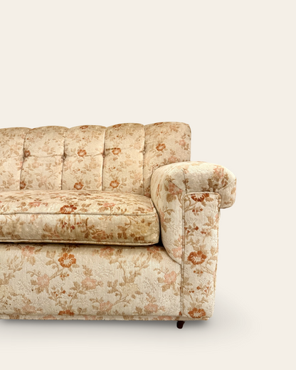 1960s Vintage MCM Floral Sectional Sofa