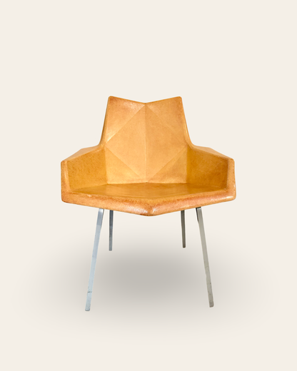 1950s Vintage MCM Yellow Paul McCobb Origami Chair