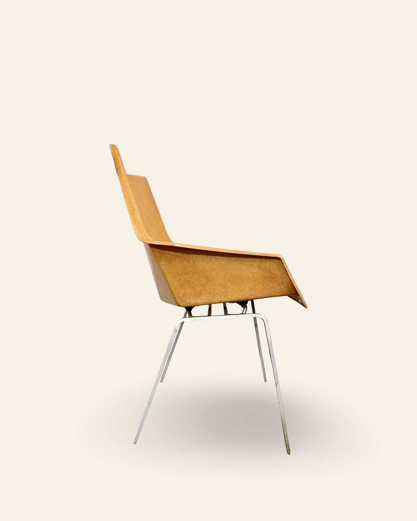 1950s Vintage MCM Yellow Paul McCobb Origami Chair